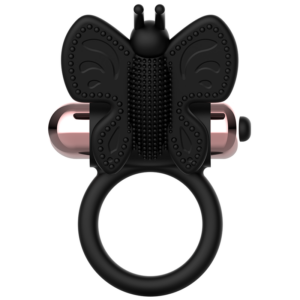 Coquette Toys-Ring Vibrator Schmetterling Schwarz/Gold-Silikon · Sextoys (Bild 6)