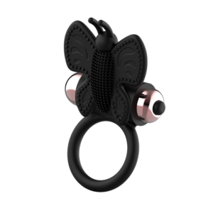 Coquette Toys-Ring Vibrator Schmetterling Schwarz/Gold-Silikon · Sextoys (Bild 5)