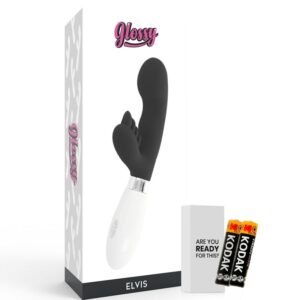 Glossy-Elvis Rabbit Black-Silikon, 10 Geschwindigkeiten, Drehung · Vibratoren (Bild 7)