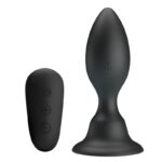 Mr Play-Analplug Vibrator mit Fernbedienung Schwarz-Silikon, 12 Geschwindigkeiten · Vibratoren