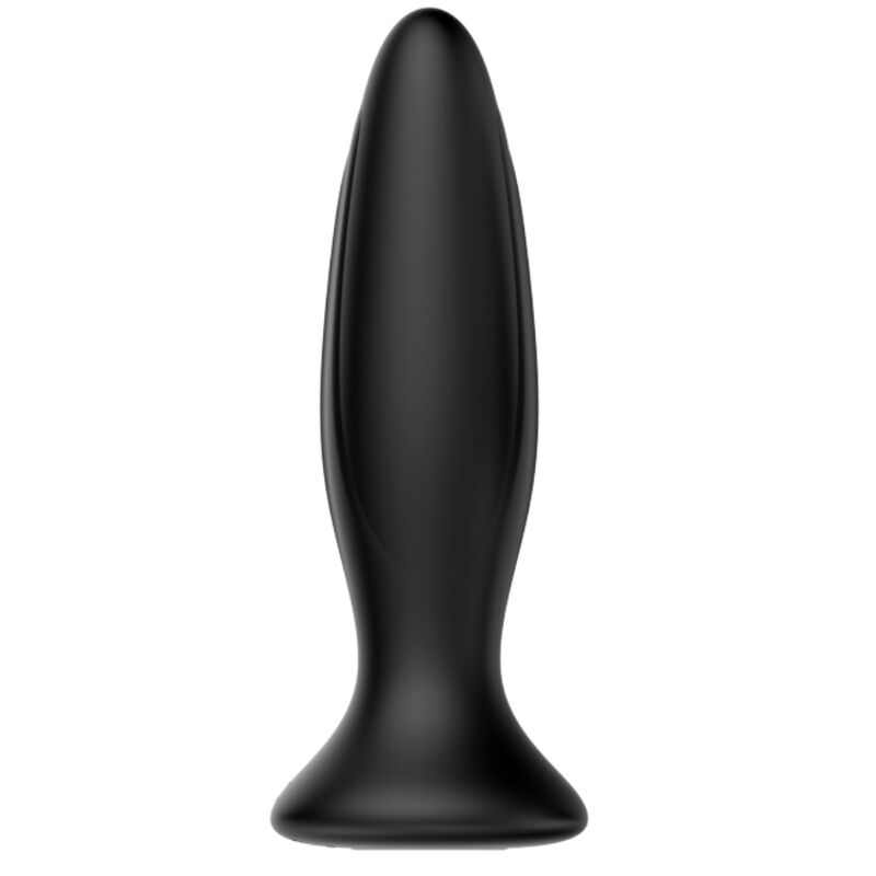 Mr Play-Analplug Vibrator Wiederaufladbar Schwarz-Silikon, 12 Geschwindigkeiten · Analspielzeug