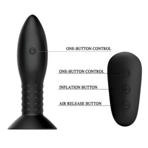 Mr Play-Analplug mit schwarzer Drehkugel und Silikonfernbedienung · Vibratoren (Bild 4)