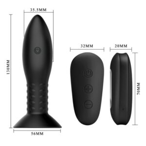 Mr Play-Analplug mit schwarzer Drehkugel und Silikonfernbedienung · Vibratoren (Bild 5)