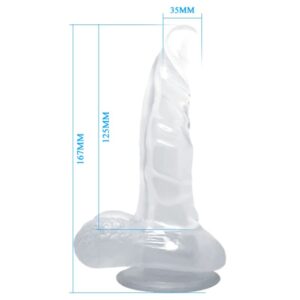 Baile Dildos-Realistische Dildo mit Saugnapf und Hoden 16.7 cm · Strap-on & Harness (Bild 6)