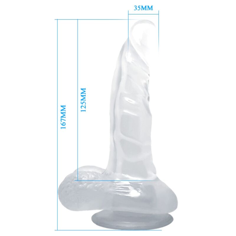 Baile Dildos-Realistische Dildo mit Saugnapf und Hoden 16.7 cm · Strap-on & Harness (Bild 6)