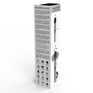 Black&silver-Dexter Wand von Massage-Silikon, 10 Geschwindigkeiten, Wiederaufladbar · Vibratoren (Bild 3)