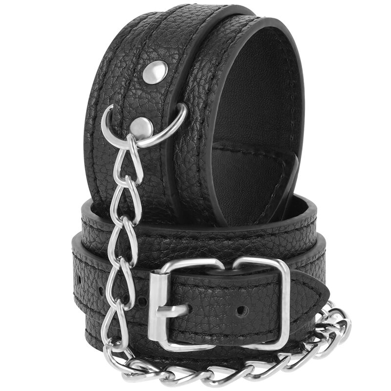 Darkness Bondage-Darkness Handgelenke aus schwarzem Leder strukturiert · Sextoys (Bild 2)