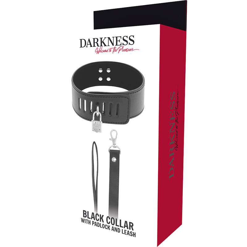 Darkness Bondage-Halskette Bdsm mit Schloss Schwarz-Umweltleder · Sextoys (Bild 5)
