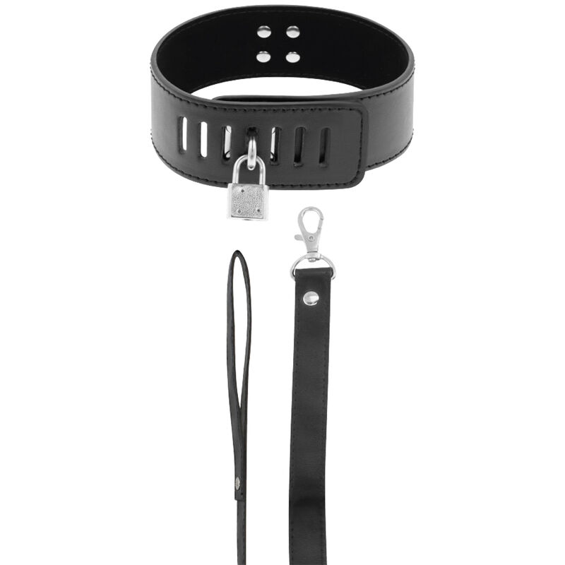 Darkness Bondage-Halskette Bdsm mit Schloss Schwarz-Umweltleder · Sextoys (Bild 2)