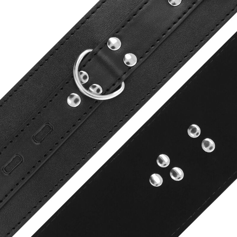 Darkness Bondage-Handschellen aus schwarzem ökologischem Leder · Sextoys (Bild 4)