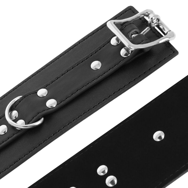 Darkness Bondage-Handschellen aus schwarzem ökologischem Leder · Sextoys (Bild 3)