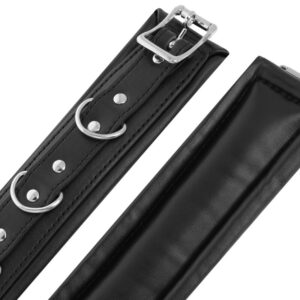 Darkness Bondage-Handschellen gepolstert Bdsm, Pu und Metall · Sextoys (Bild 4)