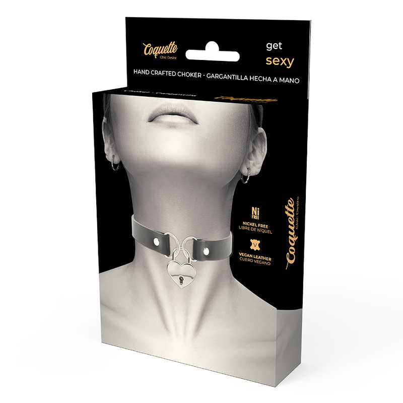 Coquette Accessories-Halskette aus Leder Vegan mit Herz Zubehör · Sextoys (Bild 4)