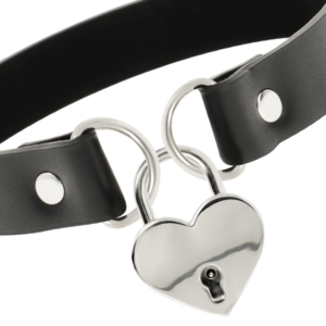 Coquette Accessories-Halskette aus Leder Vegan mit Herz Zubehör · Sextoys (Bild 3)