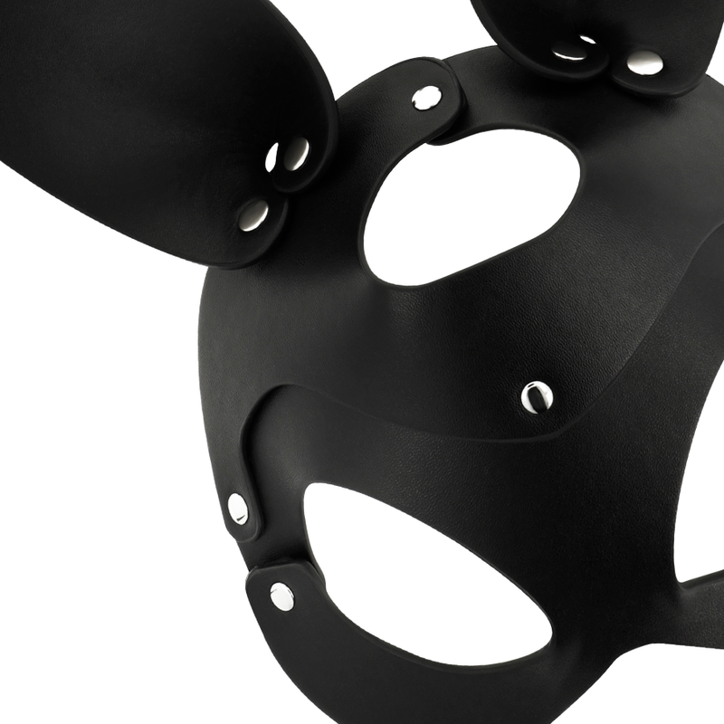 Coquette Accessories-Maske aus veganem Leder mit Kaninchenohren · Sexy Damen-Dessous (Bild 2)