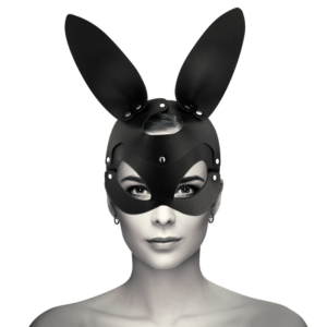 Coquette Accessories-Maske aus veganem Leder mit Kaninchenohren · Sexy Damen-Dessous (Bild 6)