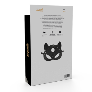 Coquette Accessories-Maske aus veganem Leder mit Kaninchenohren · Sexy Damen-Dessous (Bild 3)