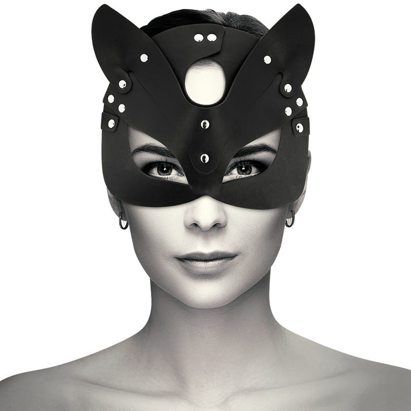 Coquette Accessories-Maske aus veganem Leder mit Kaninchenohren · Sexy Damen-Dessous (Bild 6)