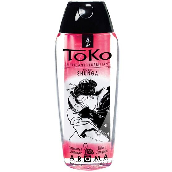 Shunga Lubricants-Toko Gleitgel Erdbeere und Champagner Aroma