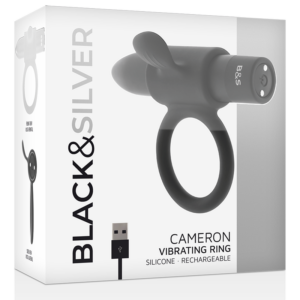 Black&Silver-Cameron Ring Wiederaufladbar Silikon 10 Geschwindigkeiten · Sextoys (Bild 11)