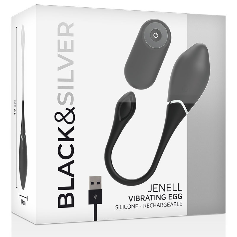 Black&silver-Jenell Ei Vibrator Wiederaufladbar-Silizium, 10 Geschwindigkeiten · Vibratoren (Bild 7)