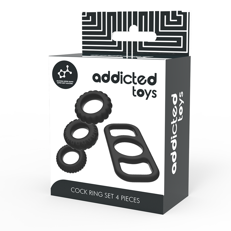Addicted Toys-4 Stk.-Silikon-Penisring-Set, Wasserdicht · Sextoys (Bild 7)