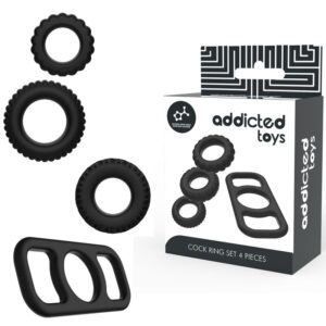Addicted Toys-4 Stk.-Silikon-Penisring-Set, Wasserdicht · Sextoys (Bild 8)