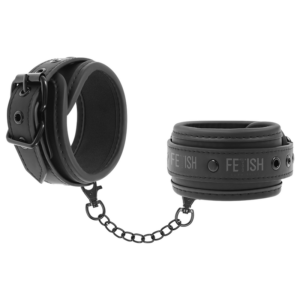 Fetish Submissive Bondage-Gepolsterte Handschellen aus veganem Leder