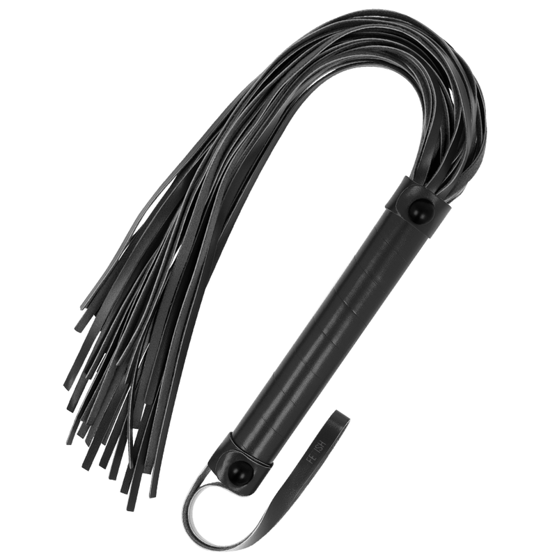Fetish Submissive Bondage-Peitsche aus veganem Leder-28 cm
