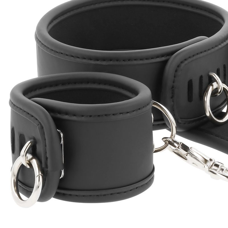 Fetish Submissive Bondage-Halskette und Handschellen aus veganem Leder · Sextoys (Bild 6)