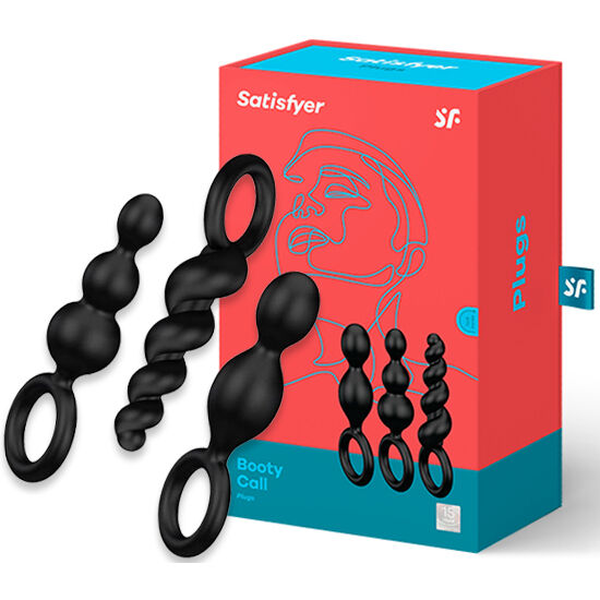 Satisfyer Plugs-Set 3 Analplug Schwarz-Silikon · Sextoys (Bild 2)