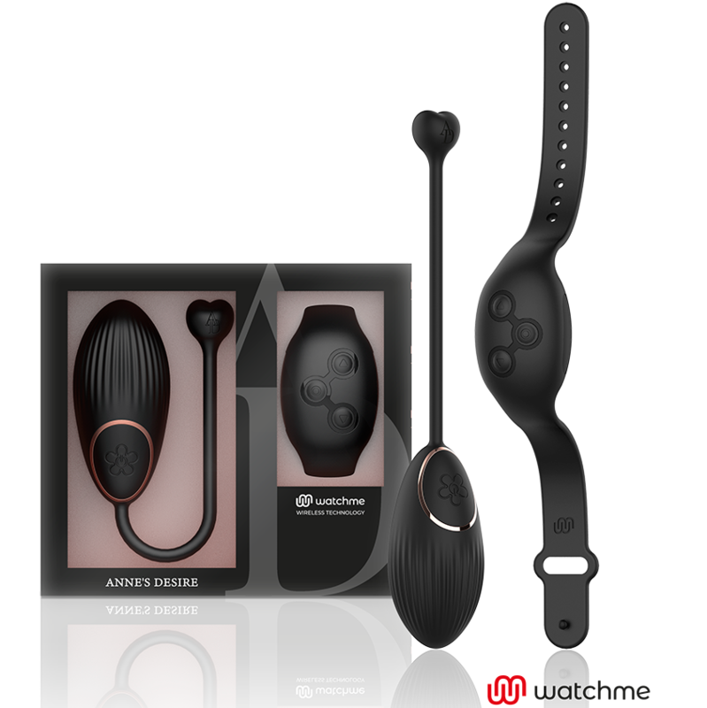 Anne's Desire-Vibro-Ei mit Fernbedienung Watchme, Schwarz-Silikon