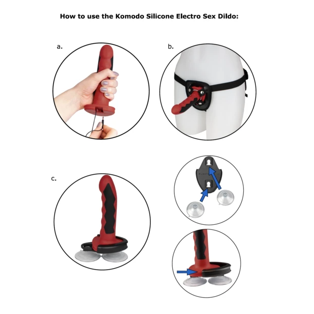 Electrastim-Silikon Fusion Komodo Dildo-Saugnapf · Elektrostimulation (Bild 2)