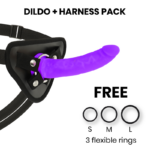 Deltaclub-Harness für Dildo Silikon Violet 17 cm -o- 3 cm · Strap-on & Harness