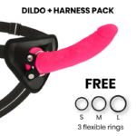 Deltaclub-Harness für Spielzeug + Dildo aus Silikon Rosa 20 cm -o- 4 · Strap-on & Harness