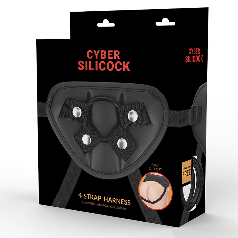 Cyber Silicock-Harness Strap-on mit 3 Ringen Inklusiv-Silikon · Strap-on & Harness (Bild 6)