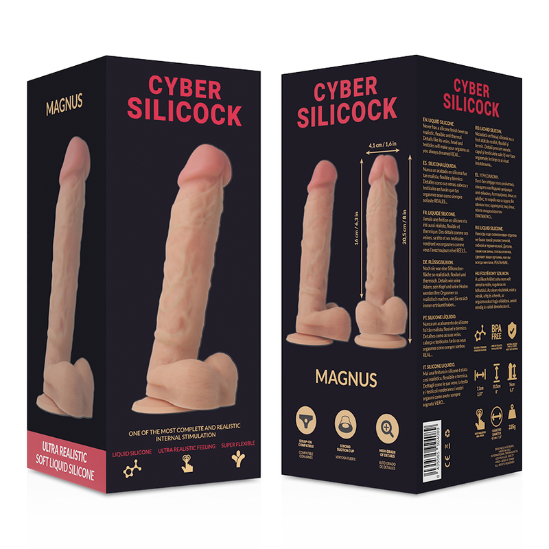 Cyber Silicock-Dildo Ultra Realistic Silikon Flüssigkeit Weich 20.5 cm · Strap-on & Harness (Bild 6)