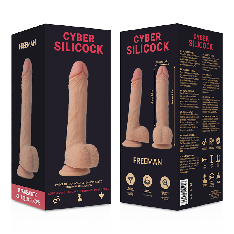 Cyber Silicock-Strap-on Freeman in Silikon Flüssigkeit mit 3 Ringe · Strap-on & Harness (Bild 5)
