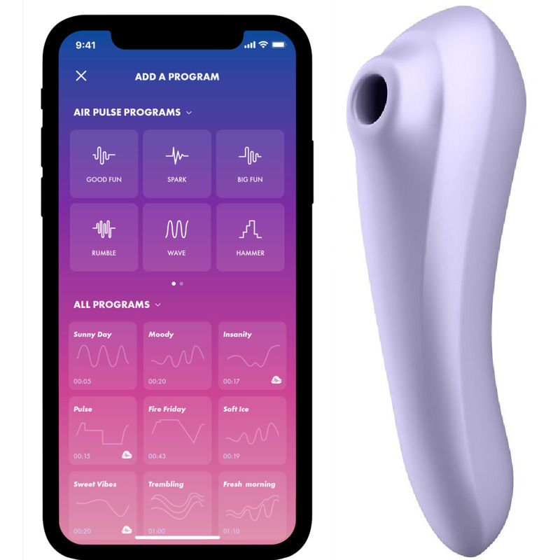Satisfyer Connect-Dual Pleasure Air Pulse Vibrator Lila · Vibratoren