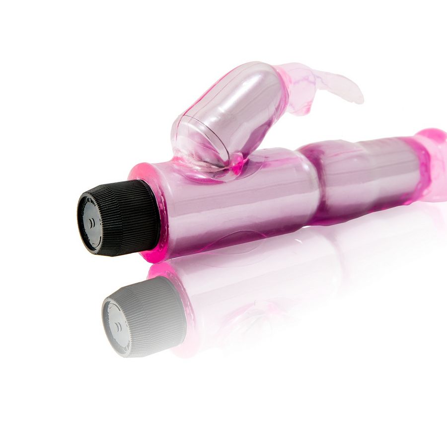 Baile Vibrators-Vibrator mit Stimulator Einstellbar Rosa-Jelly · Vibratoren (Bild 2)
