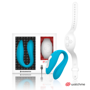 Wearwatch-Watchme Vibrator Duale Technologie Indigo/Snow-Silikon
