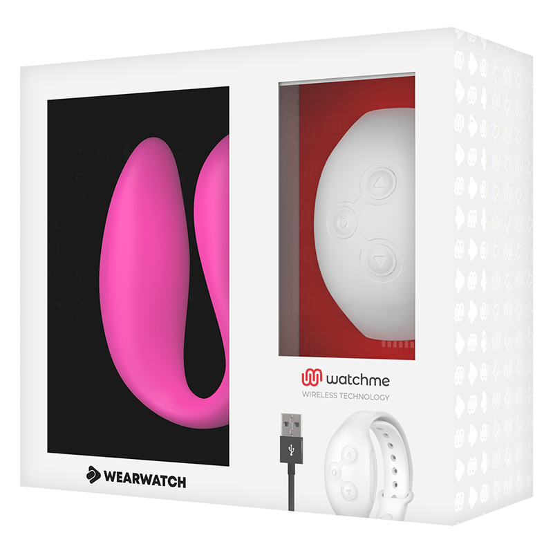 Wearwatch-Watchme Dual Vibrator Fuchsia/Snow-Silikon-Technologie · Vibratoren (Bild 3)