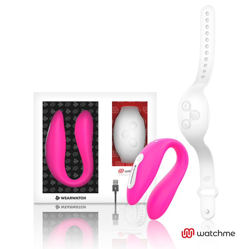 Wearwatch-Watchme Dual Vibrator Fuchsia/Snow-Silikon-Technologie · Vibratoren