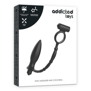 Addicted Toys-Analplug mit Vibrator-Silikonring, Wasserdicht · Sextoys (Bild 7)