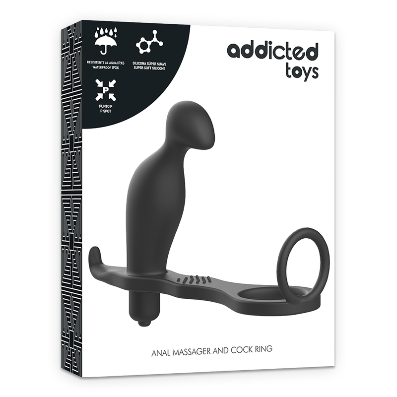 Addicted Toys-Analplug mit Silikonring Schwarz 12 cm-Waterproof · Sextoys (Bild 4)