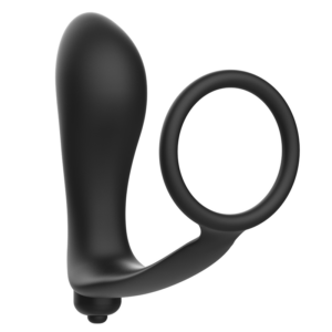 Addicted Toys-Vibrierender Analplug mit Penisring-Silikon