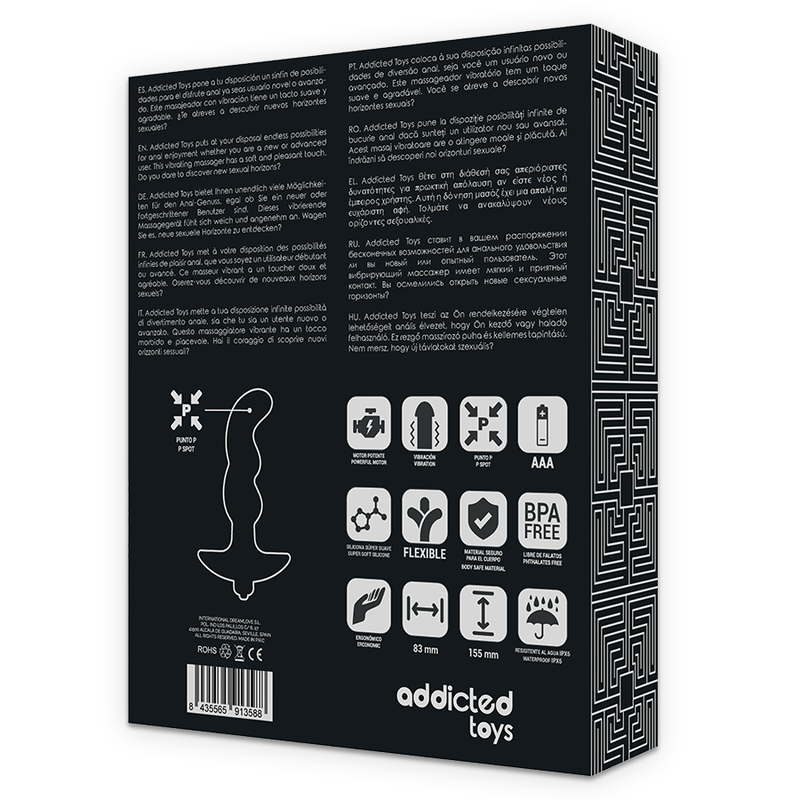 Addicted Toys-Anal-Schwingungsmassage Schwarz Modell 2-Silikon · Sextoys (Bild 6)