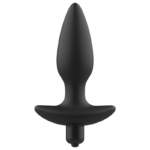 Addicted Toys-Analplug-Massagegerät mit Vibration, Schwarz-Silikon · Sextoys
