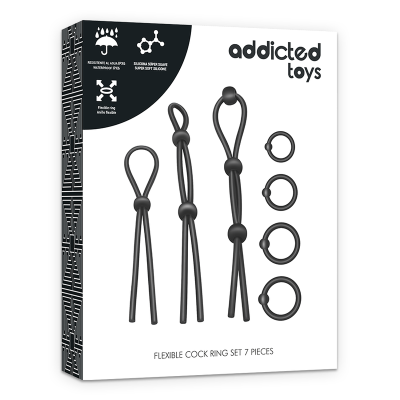 Addicted Toys-7 Set flexible Silikon Ringe für den Penis · Sextoys (Bild 2)