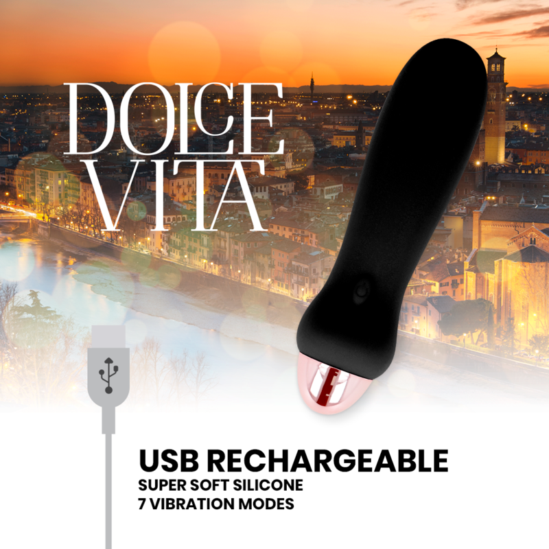 Dolce Vita-Vibrator Wiederaufladbar Five 7 Geschwindigkeit-Silikon · Vibratoren (Bild 3)